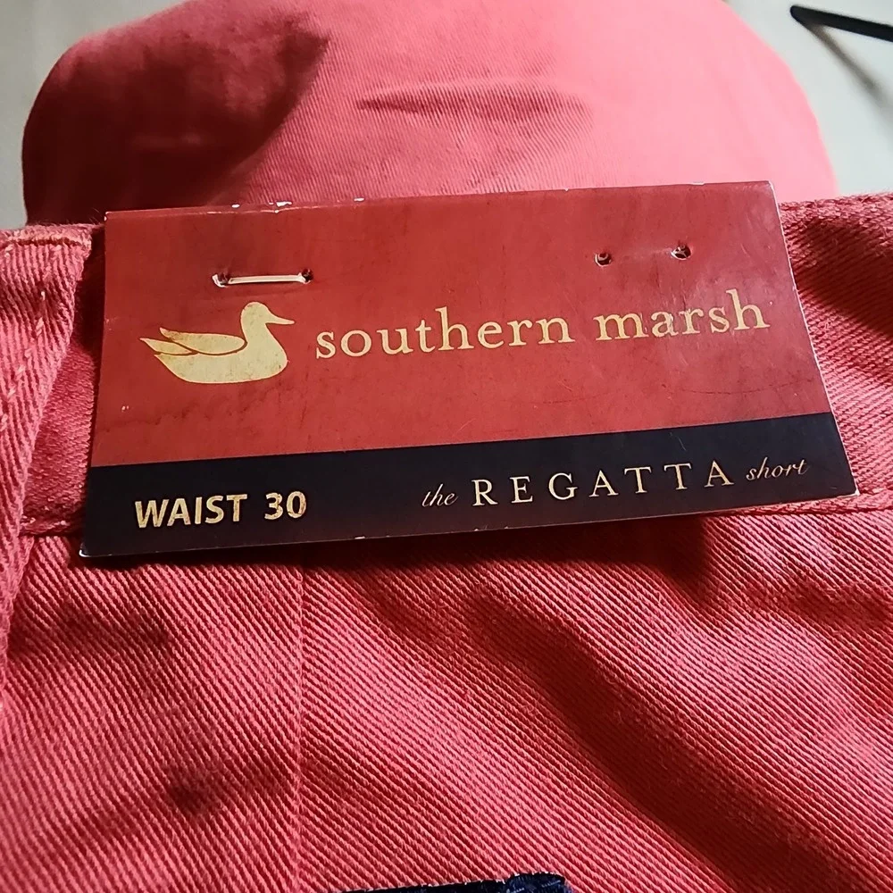 Southern Marsh The Regatta Flat Front Shorts Mens Size 30 NWT Reddish/Pink